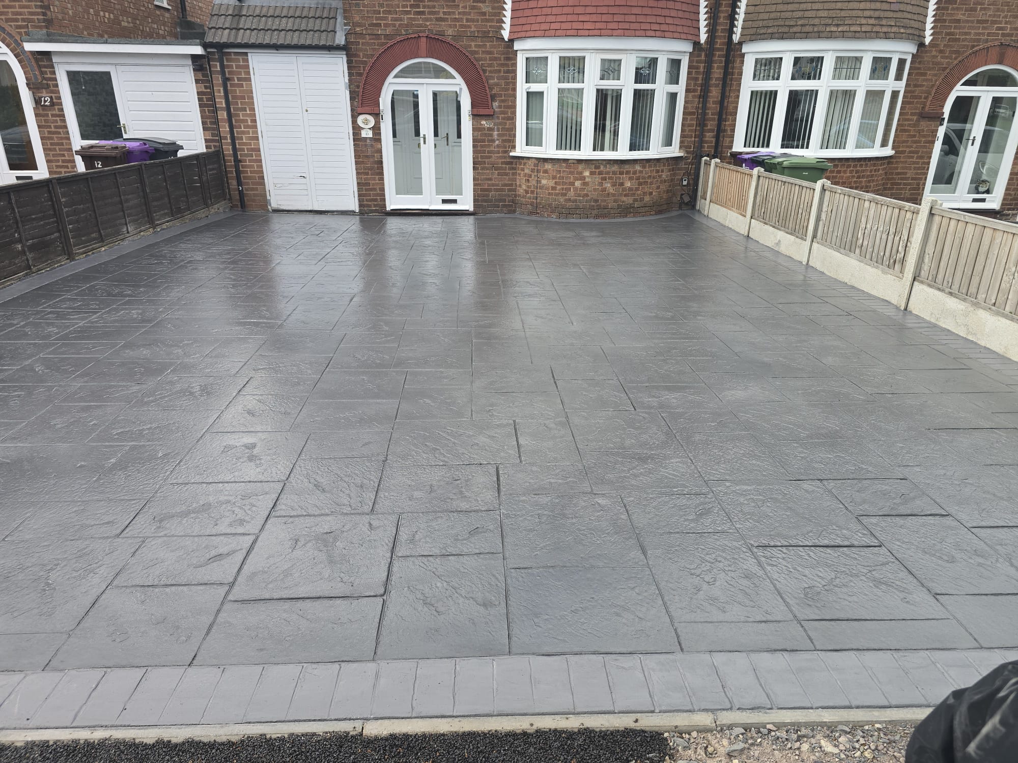 Imprinted concrete driveway installed by Toor Concrete Driveways in the West Midlands
